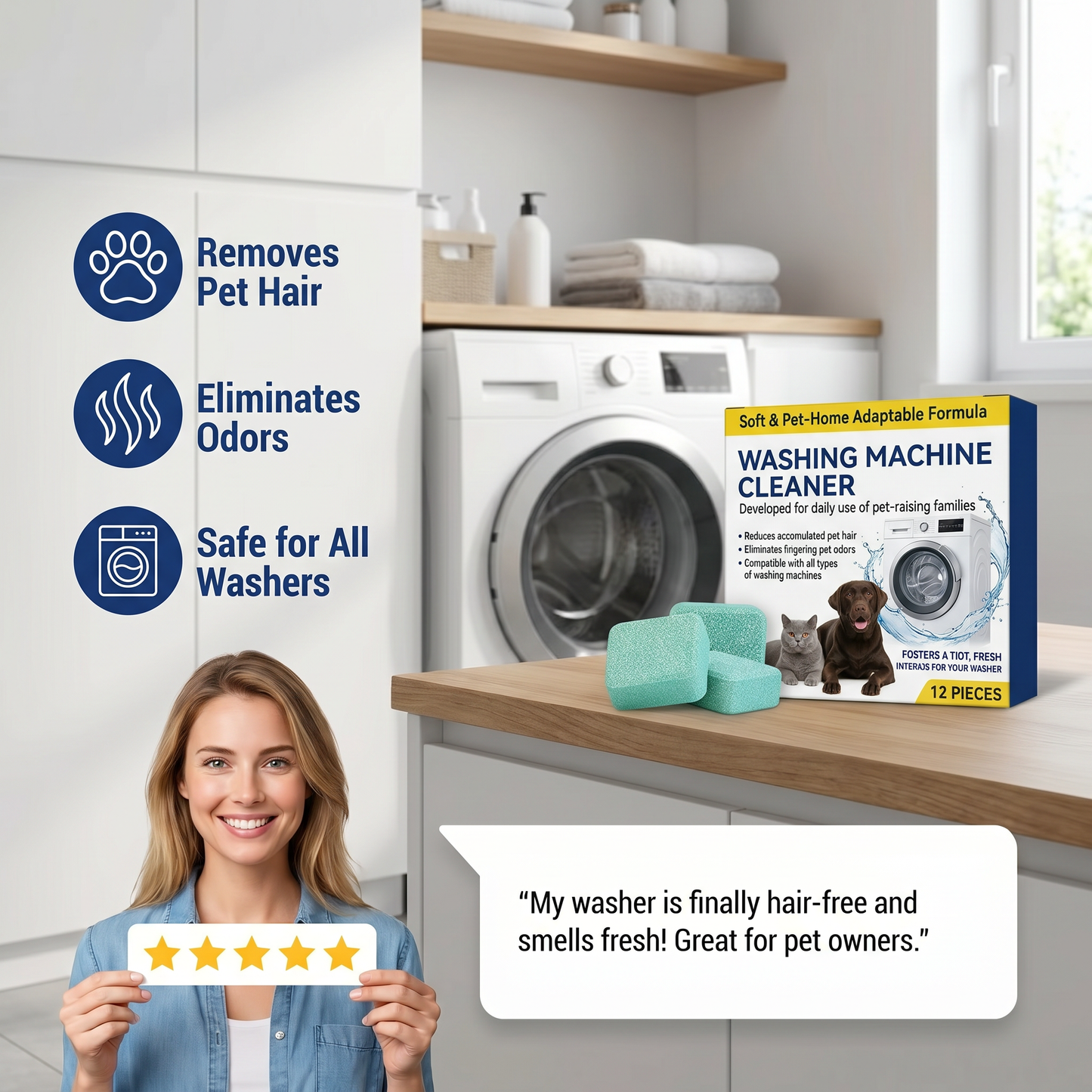 Pet Hair Washing Machine Cleaner
