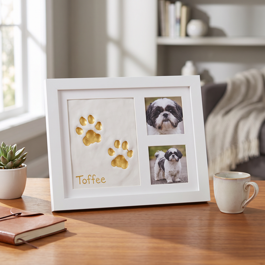 DIY Pet Paw Print Keepsake Frame Kit – Paw Impression & Photo Display