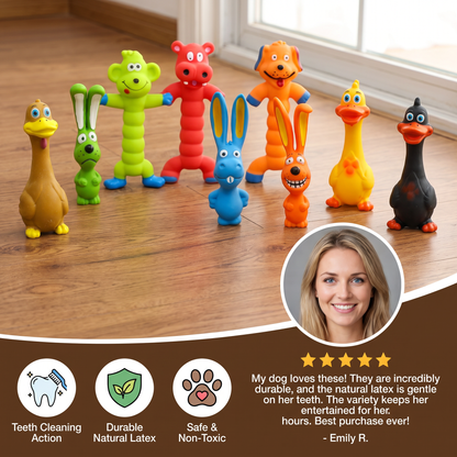 Durable Natural Latex Teeth Cleaning Dog Chew Toy